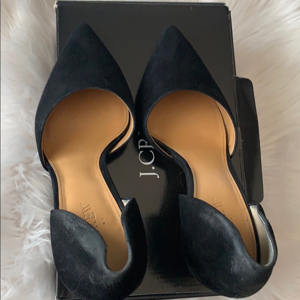 J.Crew Factory Lana Black Suede Pumps - Picture 5 of 8